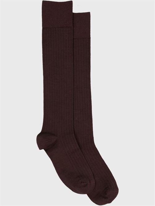 MRS. HOSIERY MERINO KNEE-HIGH SOCKS BURGUNDY
